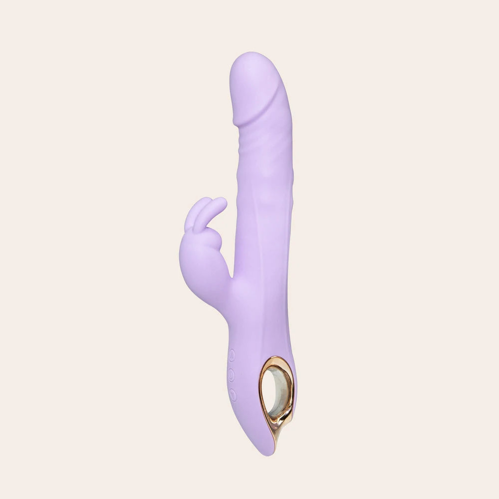 Thrusting Rabbit Vibrator with Rolling Beads Funzze Thrusting Rabbit Vibrator with Rolling Beads Funzze