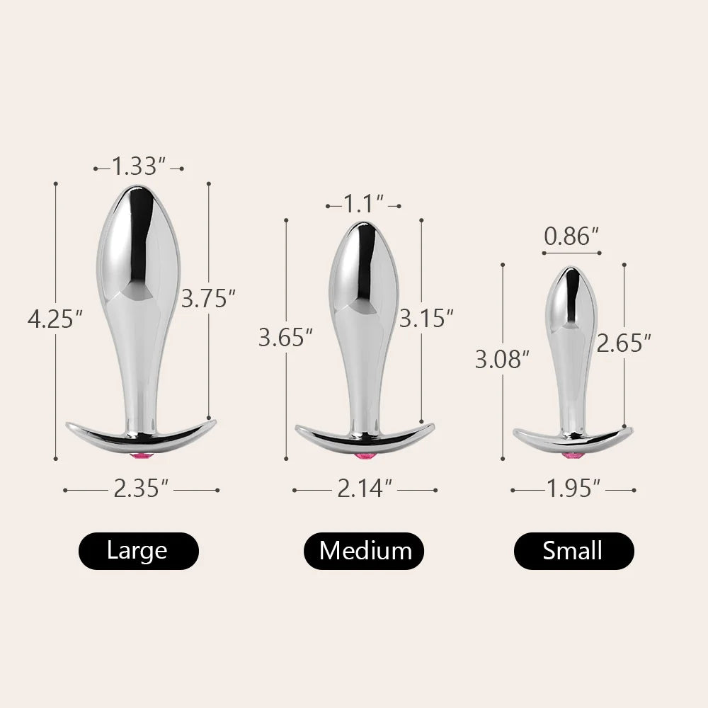 Metal Butt Plug with Anchor Base Funzze Metal Butt Plug with Anchor Base Funzze