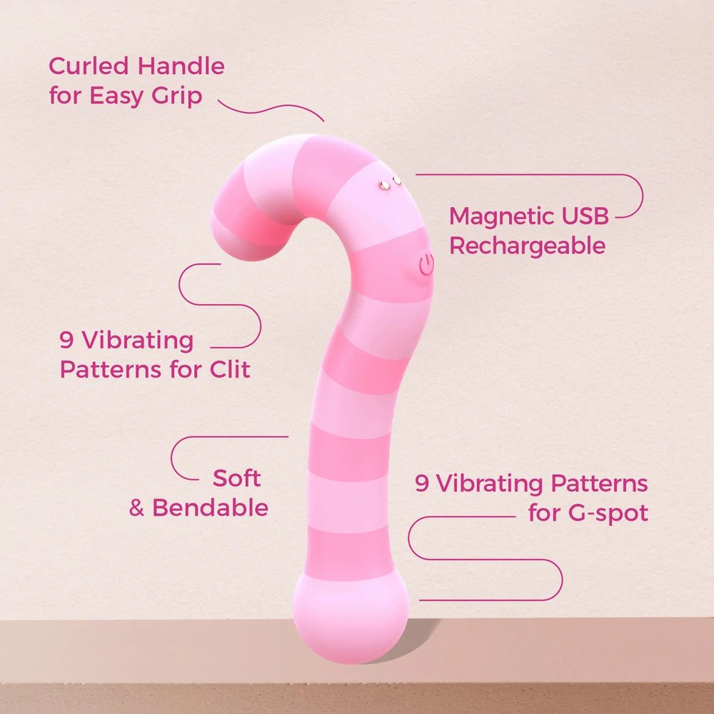 Candy Cane Double-ended Vibrator Funzze Candy Cane Double-ended Vibrator Funzze