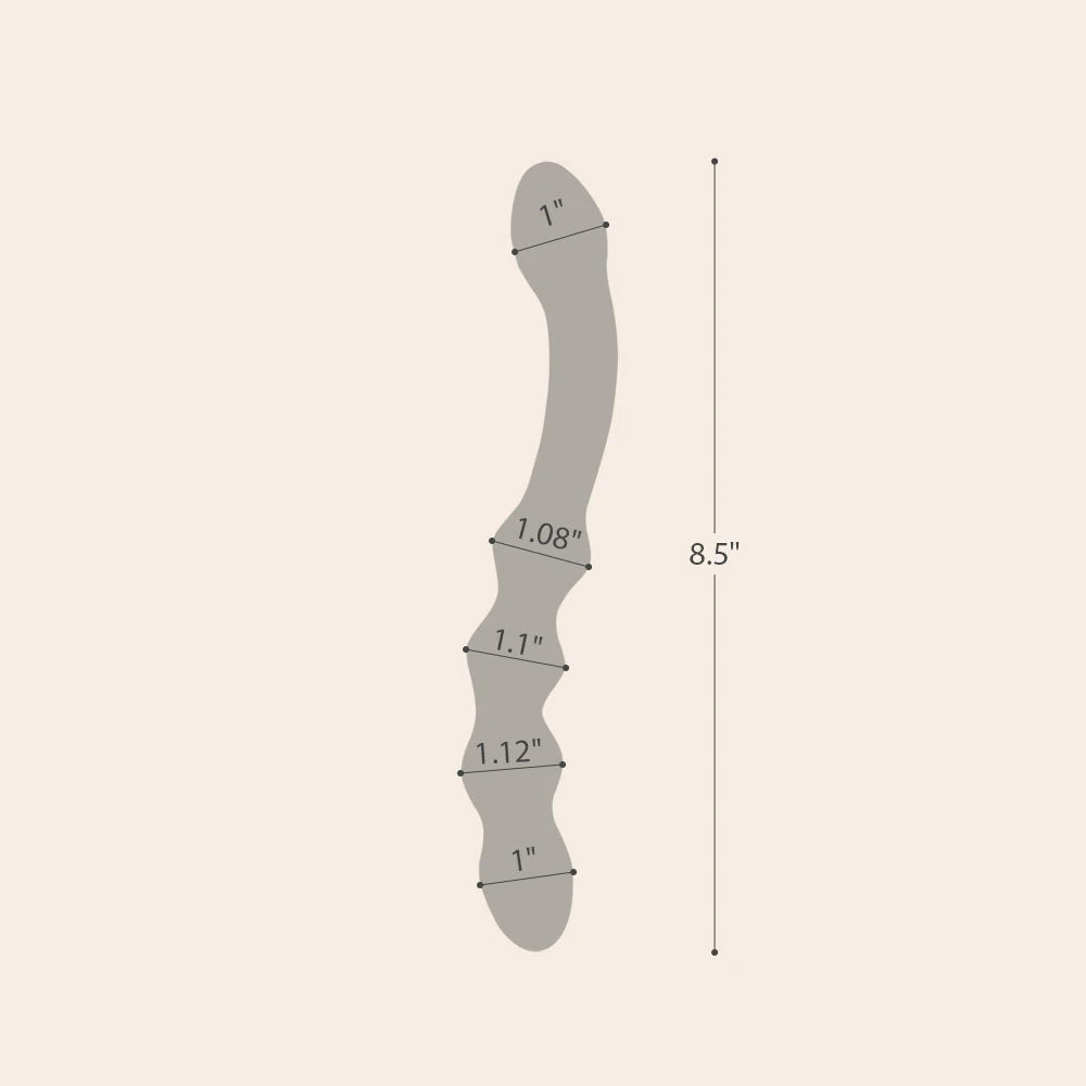 Double-ended Stainless Steel Dildo - Beaded