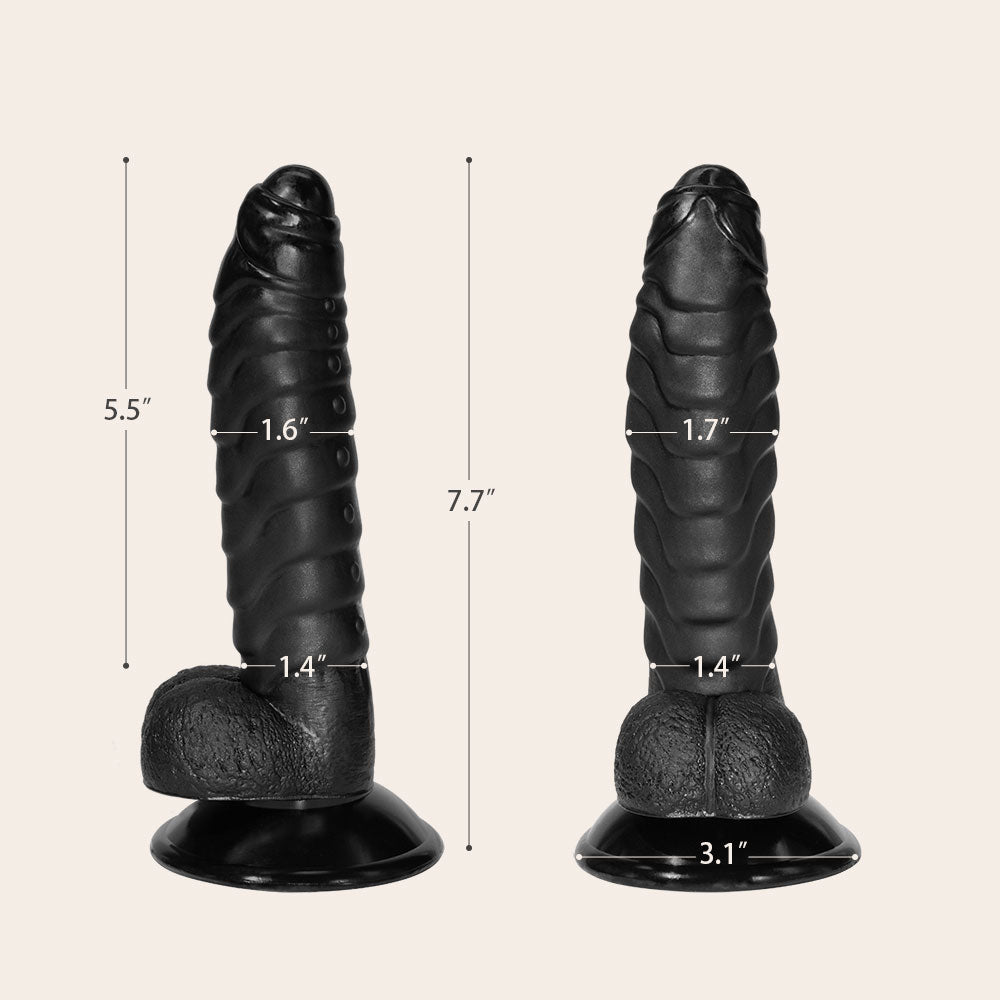 FUNZZE-9-INCH-BLACK-FANTASY-DILDO-SIZE