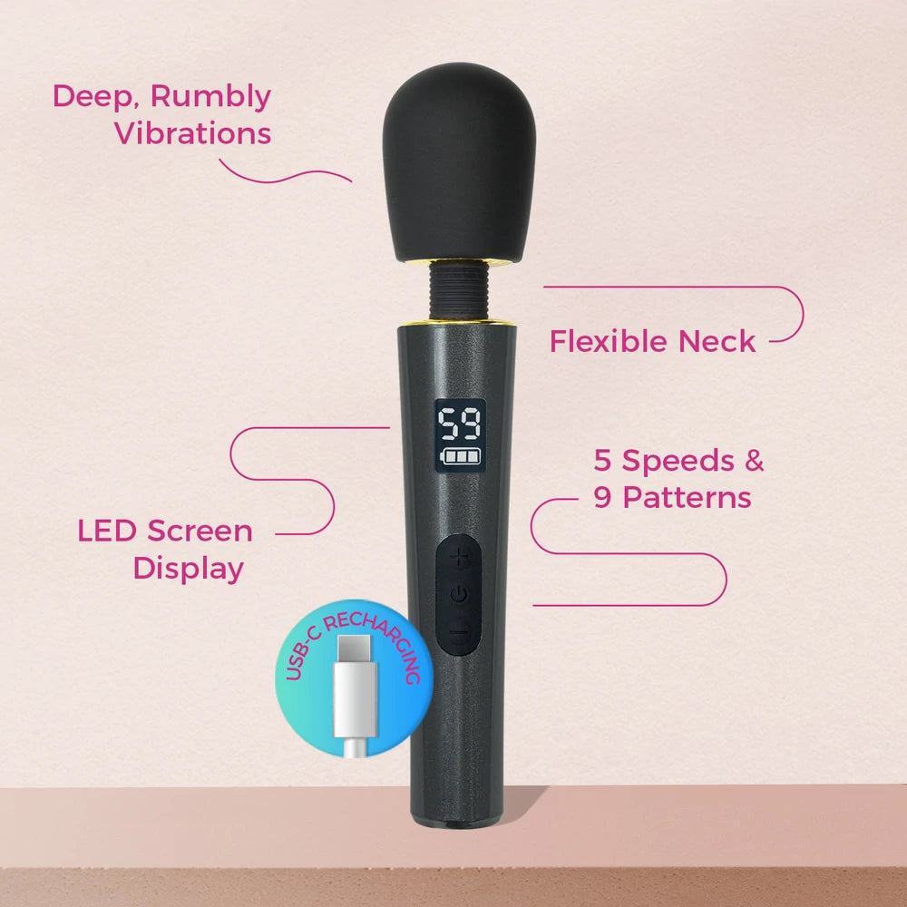 LED Display Vibrating Wand Pro Compact