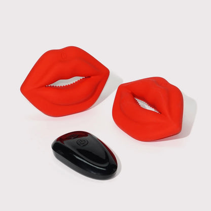 Lip-shaped Vibrating Nipple Clamps