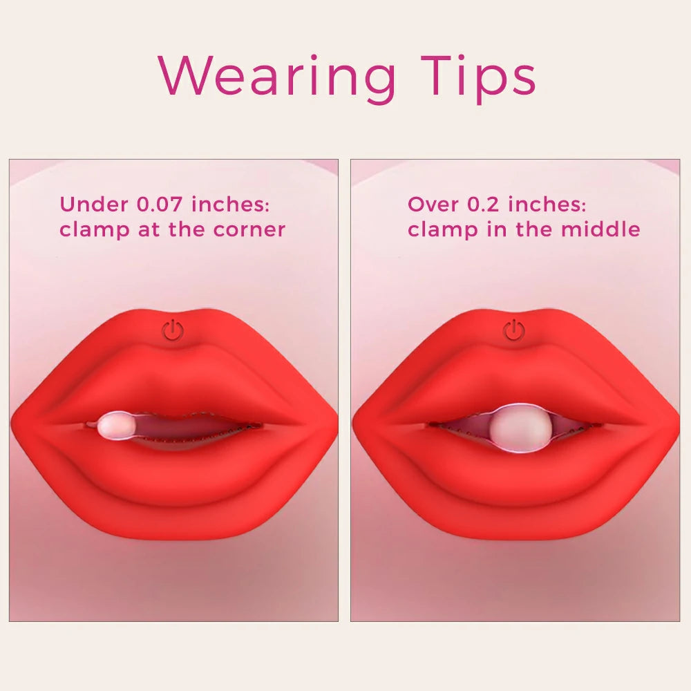 Lip-shaped Vibrating Nipple Clamps Funzze Lip-shaped Vibrating Nipple Clamps Funzze