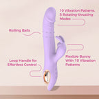 Thrusting Rabbit Vibrator with Rolling Beads