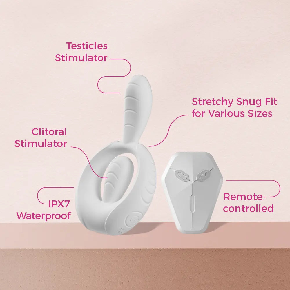 Remote Controlled Vibrating Couples Cock Ring