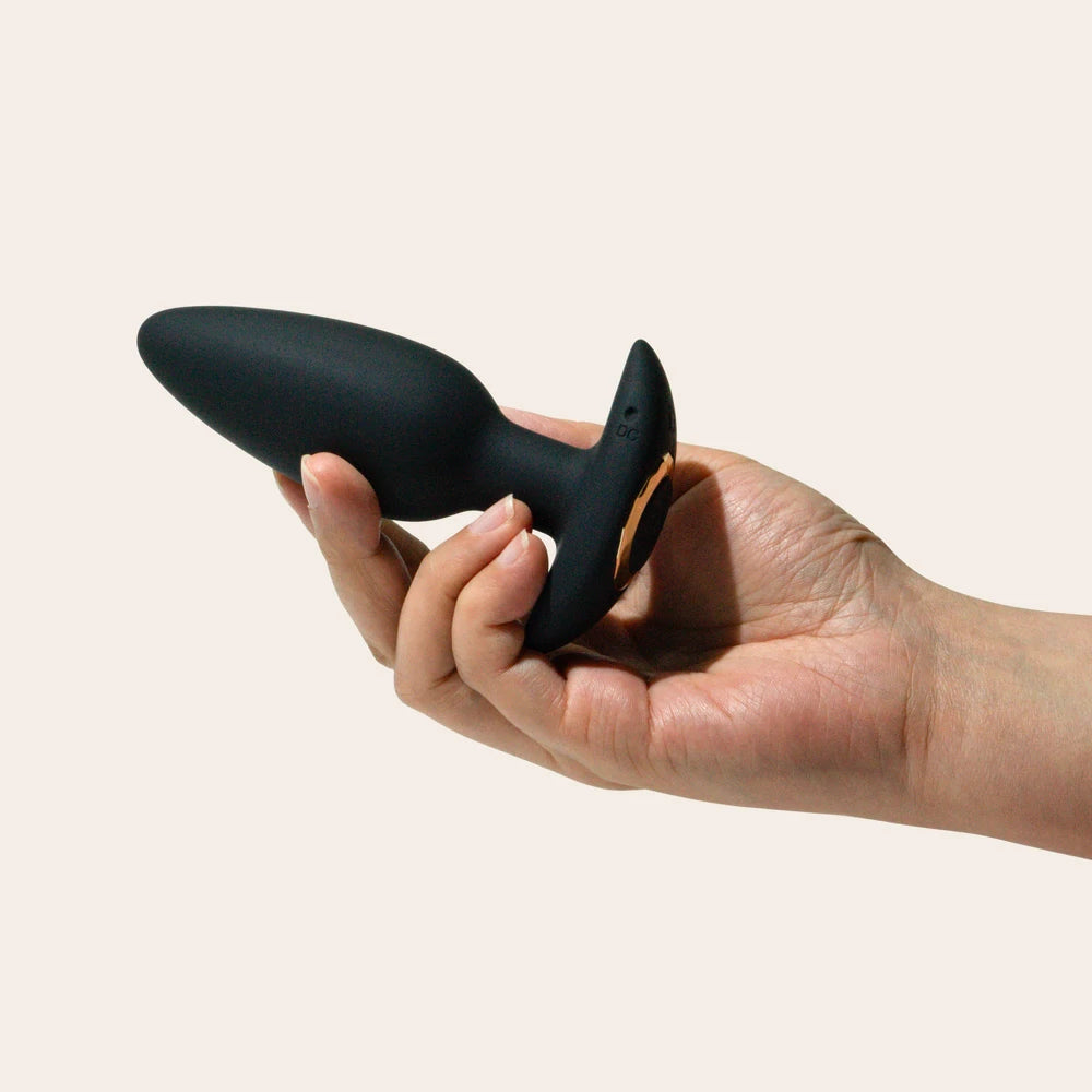 Vibrating Silicone Butt Plug with Flared Base