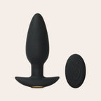 Vibrating Silicone Butt Plug with Flared Base