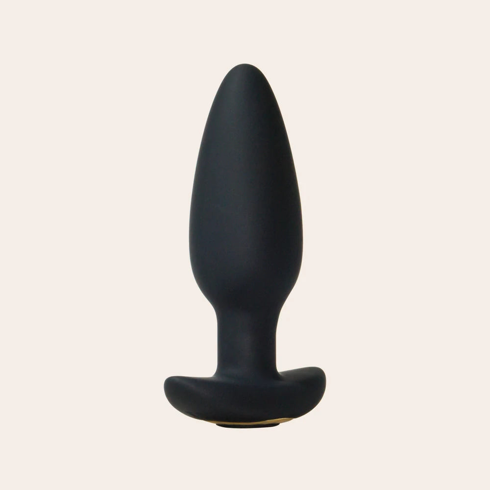 Vibrating Silicone Butt Plug with Flared Base