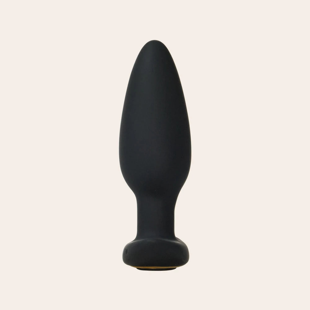 Vibrating Silicone Butt Plug with Flared Base