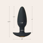 Vibrating Silicone Butt Plug with Flared Base