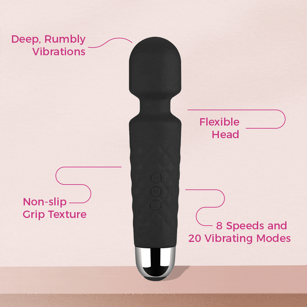 Black magic wand rechargeable for neck, shoulder, and body